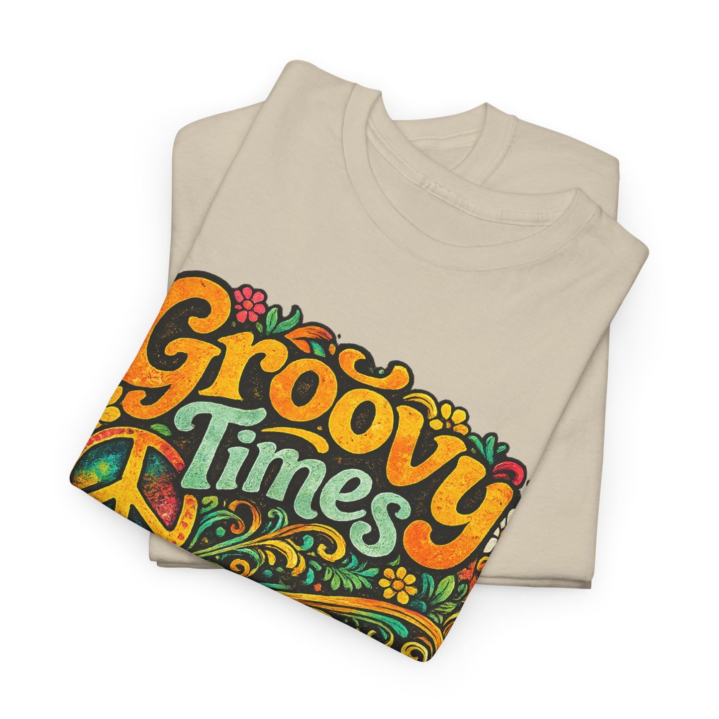 Groovy Times 1969 T-Shirt | Retro Hippie Flower Power Tee | Vintage 60s Graphic Shirt