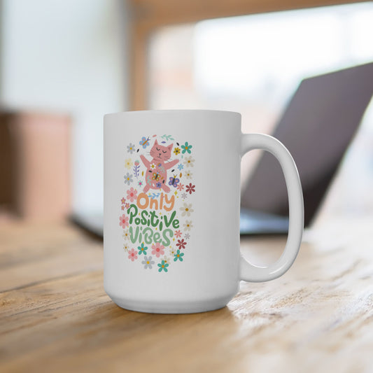 Floral Love Ceramic Mug | Personalized Coffee & Tea Cup, Cute Gift for Friends, Spring Home Decor, Mother’s Day Flower Mug
