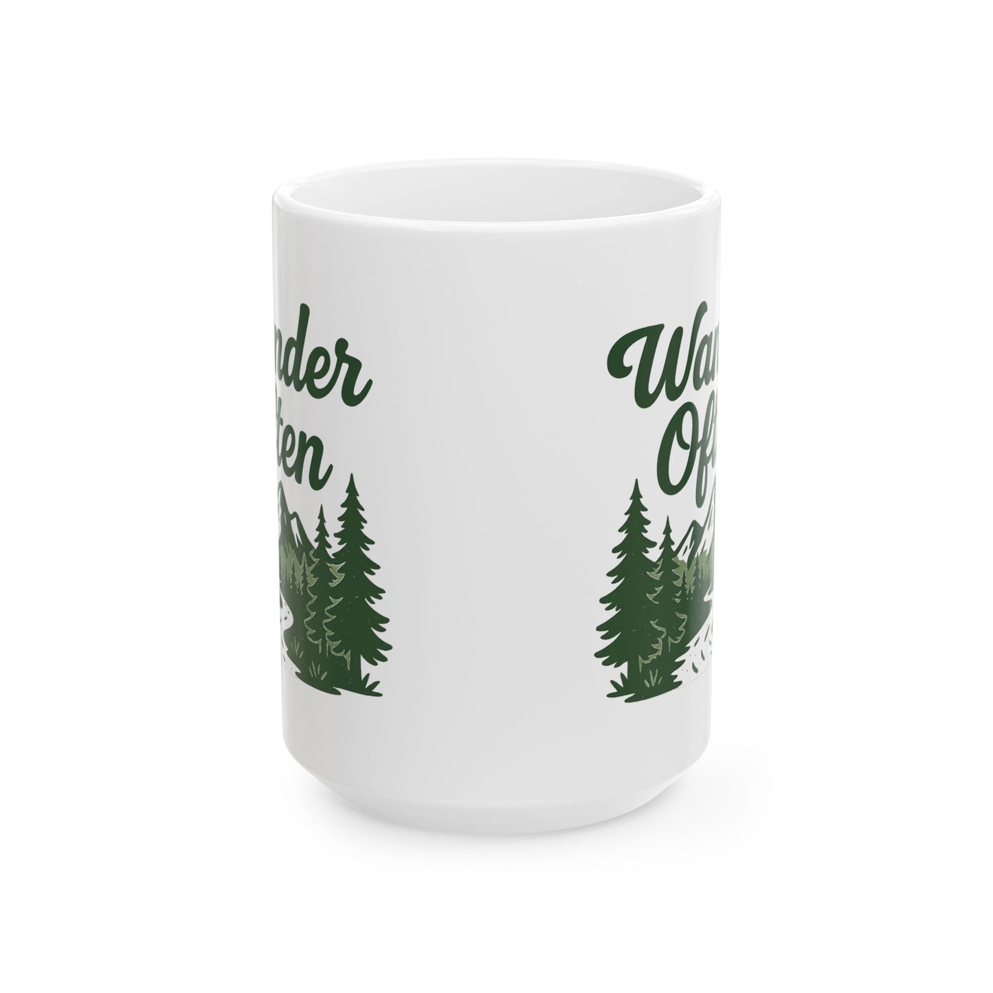 Camping Adventure Mug – Ceramic Coffee Cup, Gift for Nature Lovers (11oz/15oz)