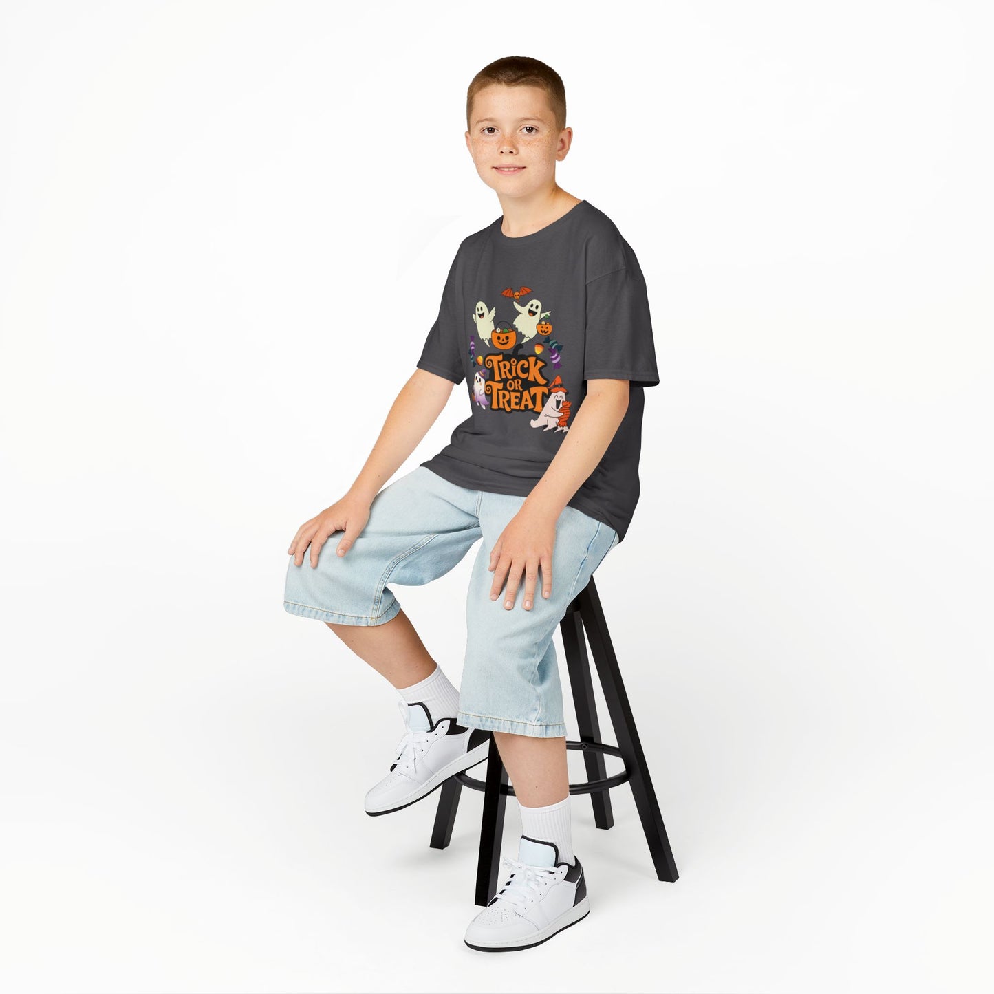 Kids Halloween T-Shirt, Trick or Treat Tee, Spooky Kids Shirt, Cute Halloween Top, Kids Costume Shirt, Halloween Gift Idea