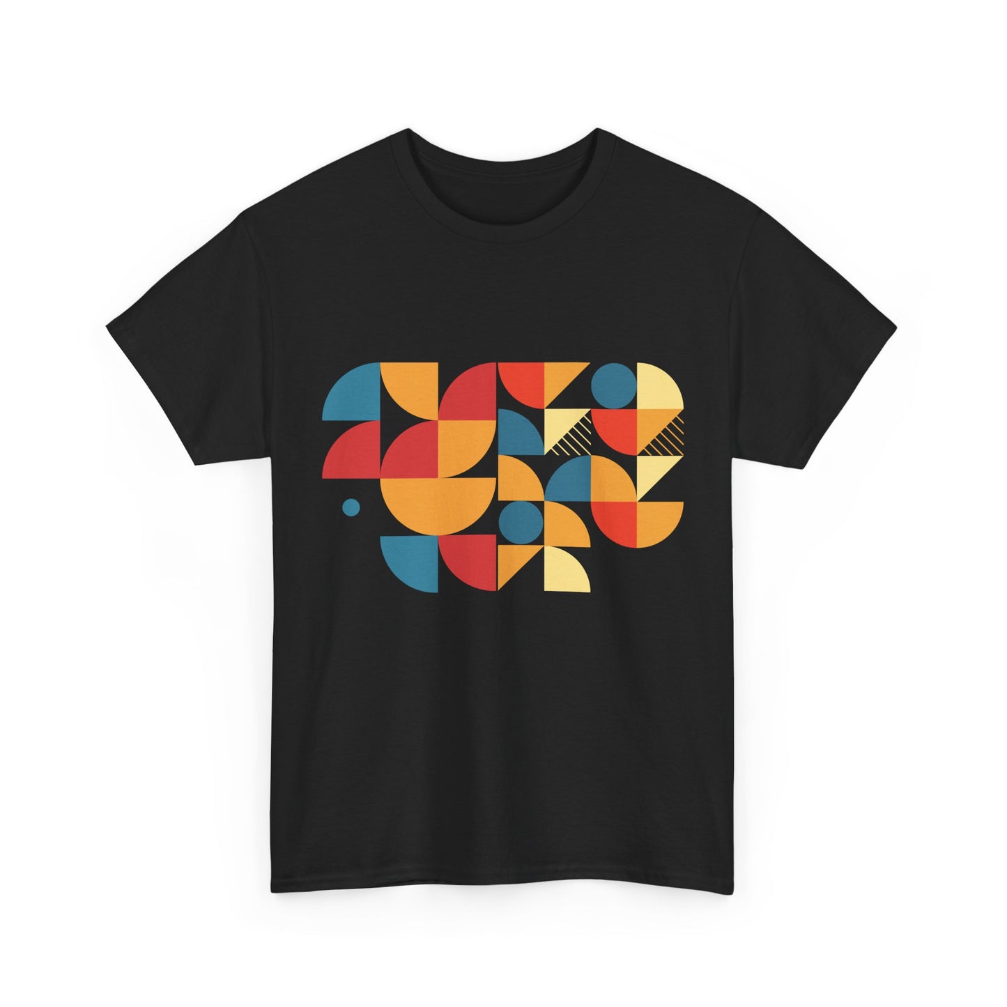 Mid Century Modern Geometric T-Shirt, Retro Abstract Shapes Tee, Color Block Graphic Shirt, Minimalist Art Unisex Tee, Modern Casual Top