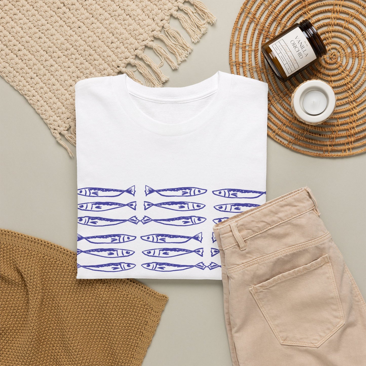 Sardine School T-Shirt, Fishing Lover Graphic Tee, Nautical Fish Shirt, Coastal Beach Tee, Fisherman Gift for Dad