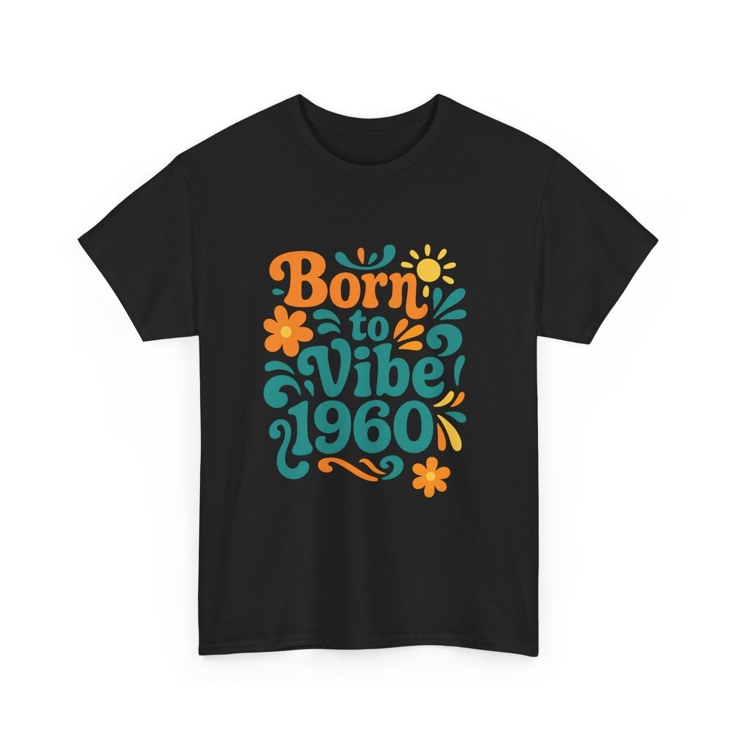 Retro Vibe T-Shirt Born to Vibe 1964 Cotton Tee, Unisex Vintage Shirt, 60s Style Top, Birthday Gift, Casual Everyday Apparel