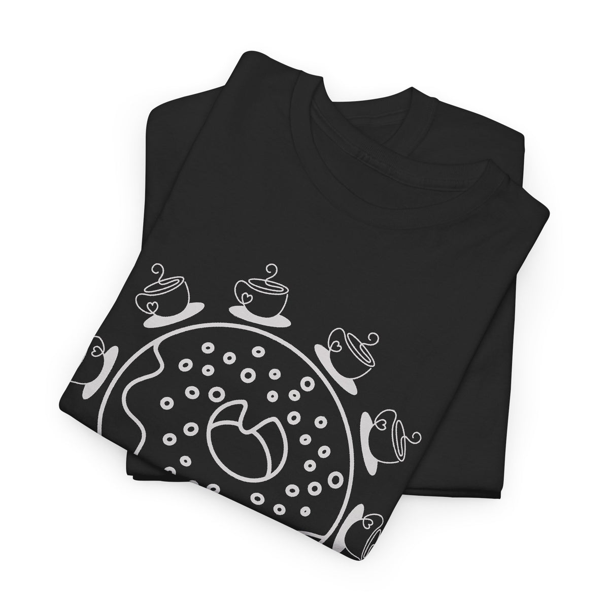 Donut and Coffee T-Shirt, Coffee Lover Shirt, Donut Graphic Tee, Minimalist Coffee Shirt, Cute Foodie Gift, Café Lover Tee