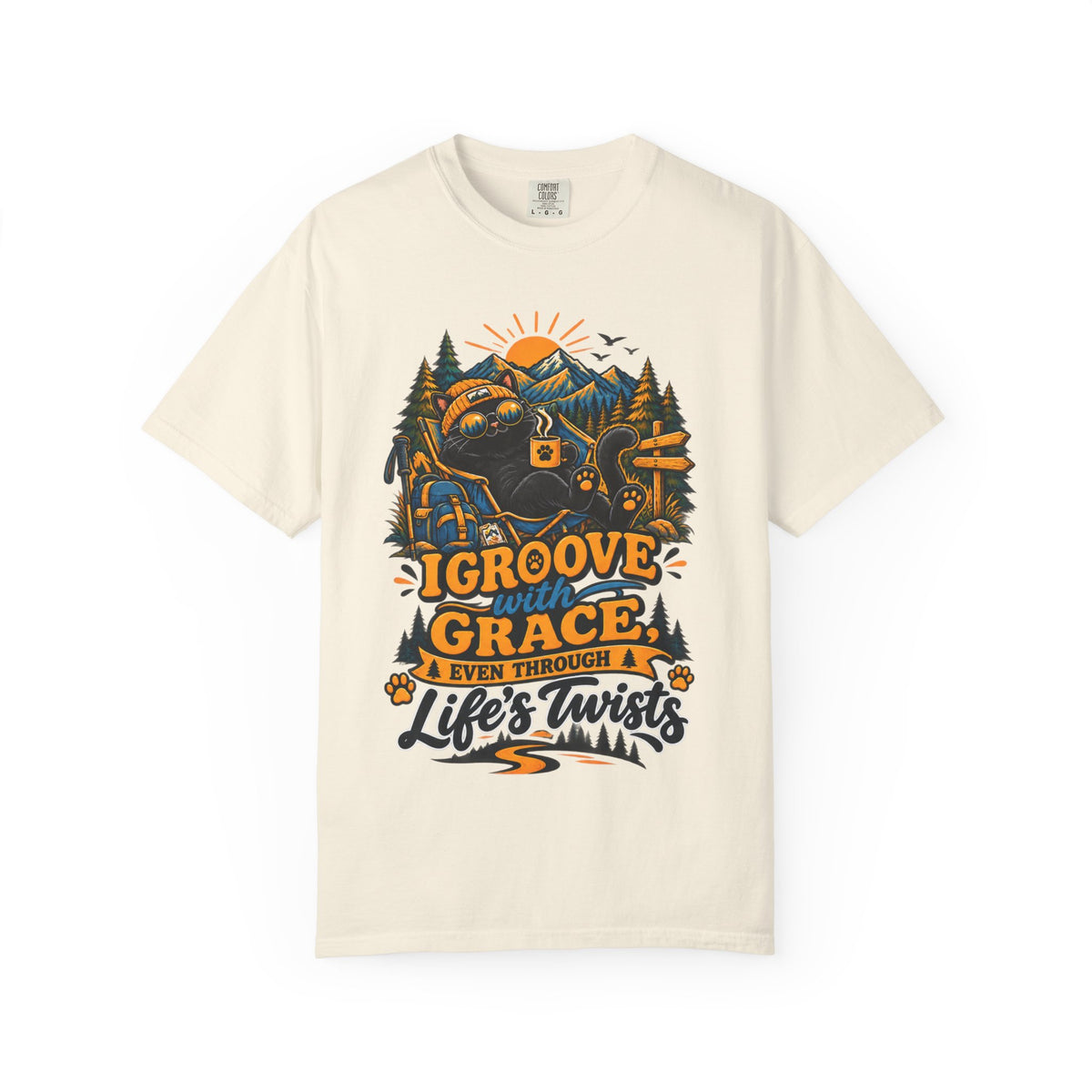 Groove with Grace T-Shirt – Inspirational Quote Tee, Motivational Graphic Shirt, Positive Mindset Gift, Retro Unisex Tee