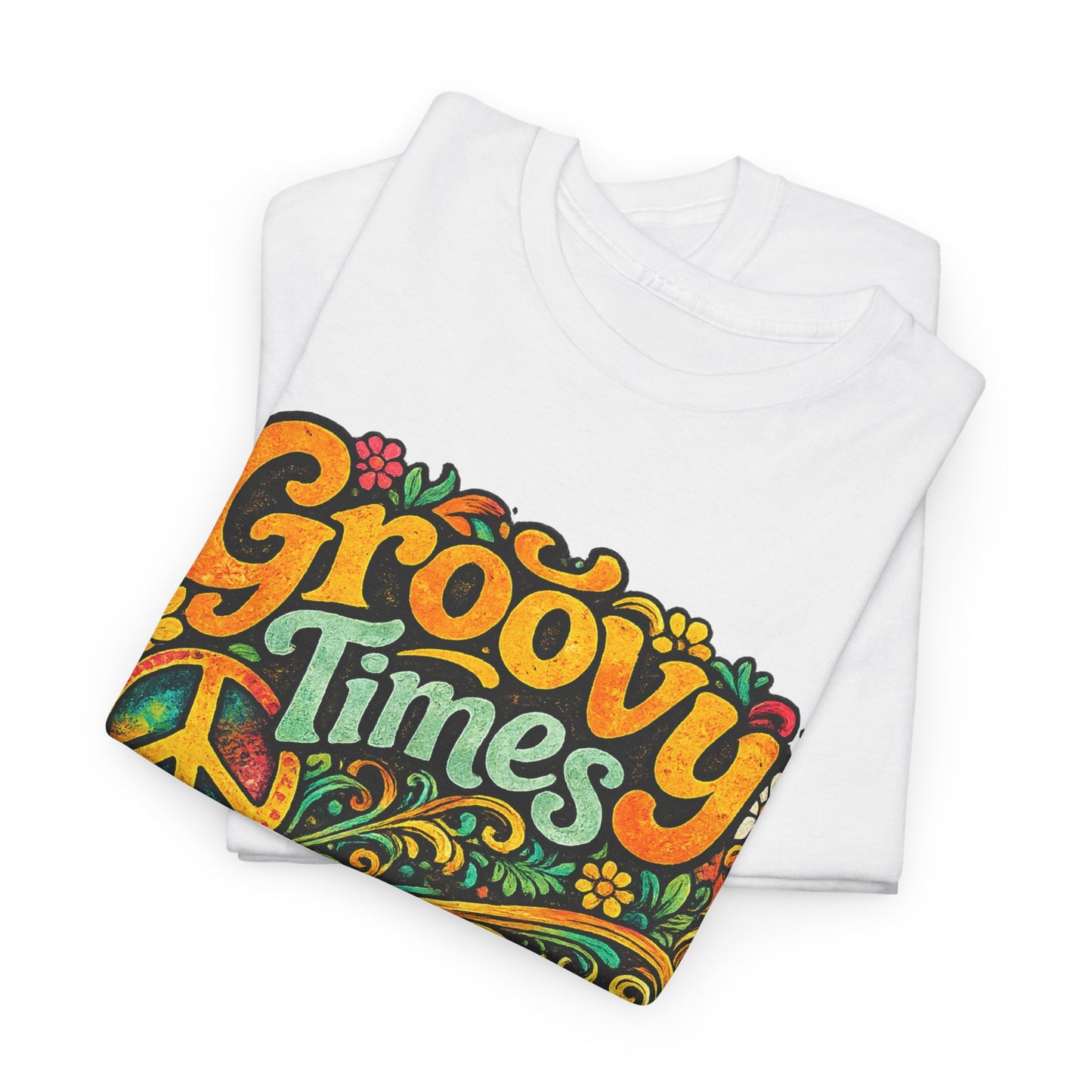 Groovy Times 1969 T-Shirt | Retro Hippie Flower Power Tee | Vintage 60s Graphic Shirt