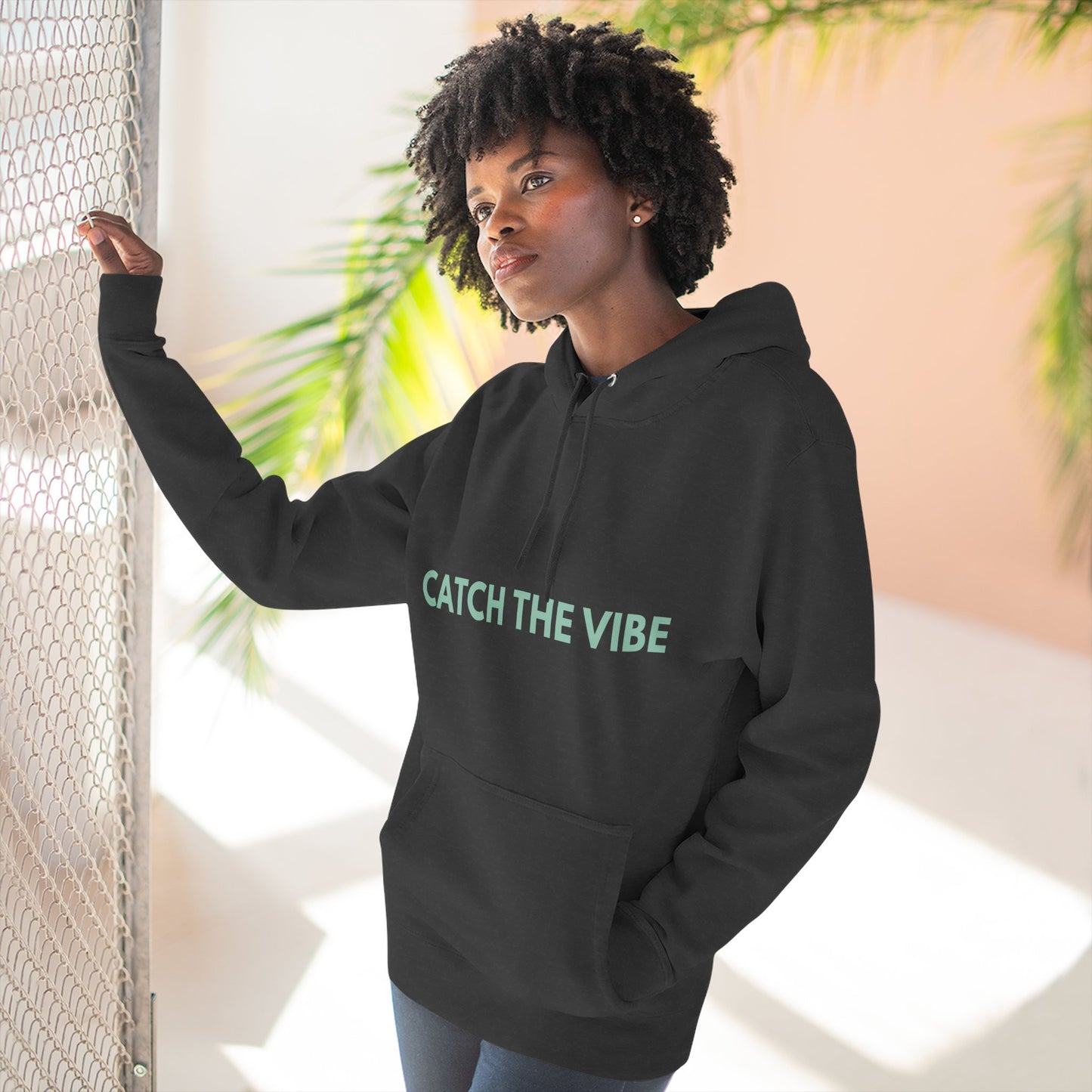 Catch the Vibe Hoodie Cozy Fleece Sweatshirt, Casual Unisex Loungewear Gift