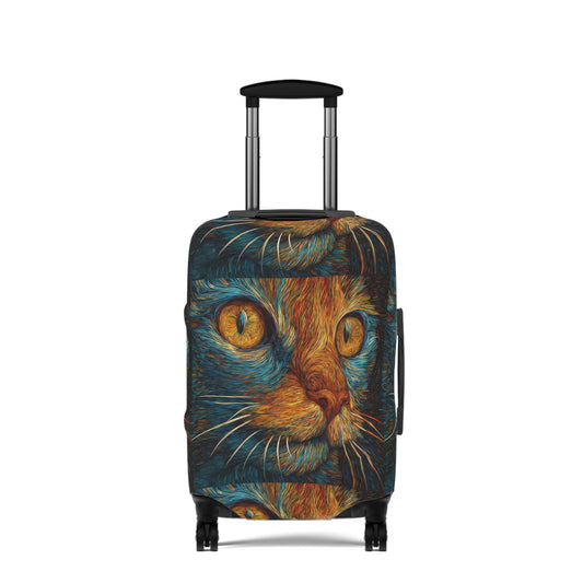 Colorful Cat Luggage Cover, Travel Accessory, Pet Lover Gift, Unique Suitcase Protector, Fun Travel Gear