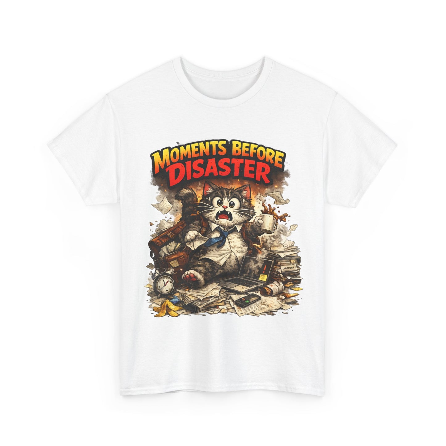 Moments Before Disaster Cat T-Shirt, Funny Cat Graphic Tee, Chaos Animal Shirt, Vintage Cat Tee, Trash Panda Gift