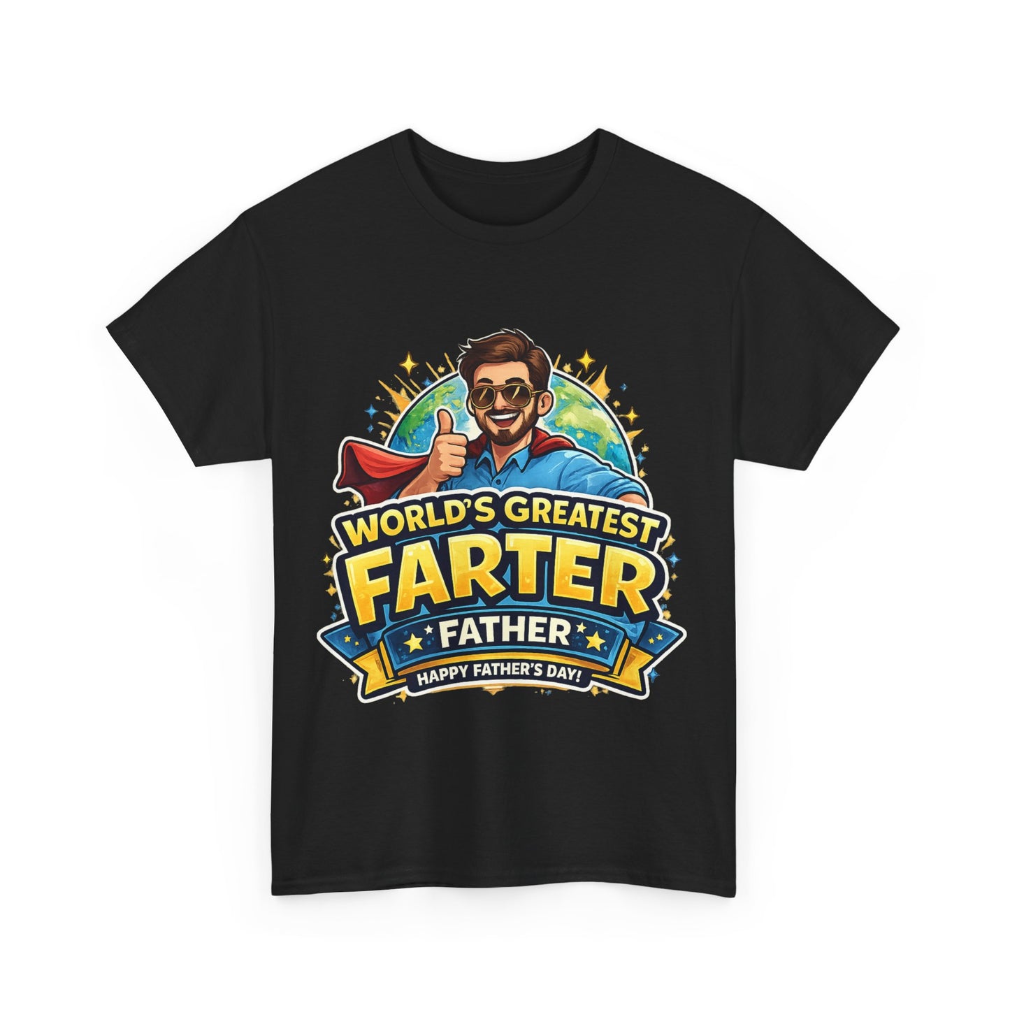 Worlds Greatest Farter Shirt | Funny Fathers Day Gift for Dad | Hilarious Dad Humor Graphic Tee