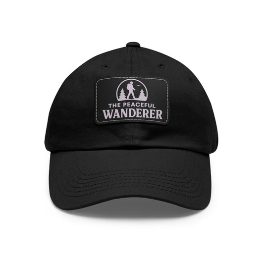Stylish Dad Hat with Leather Patch, Adventure Hat, Gift for Dads, Wanderer Cap, Casual Wear, Outdoor Events, Hiking Gear
