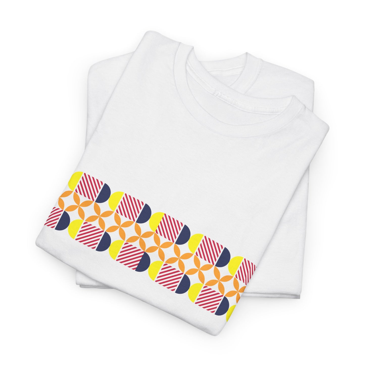 Geometric Pastel Pattern T-Shirt for Men & Women | Retro Abstract Stripe Graphic Tee