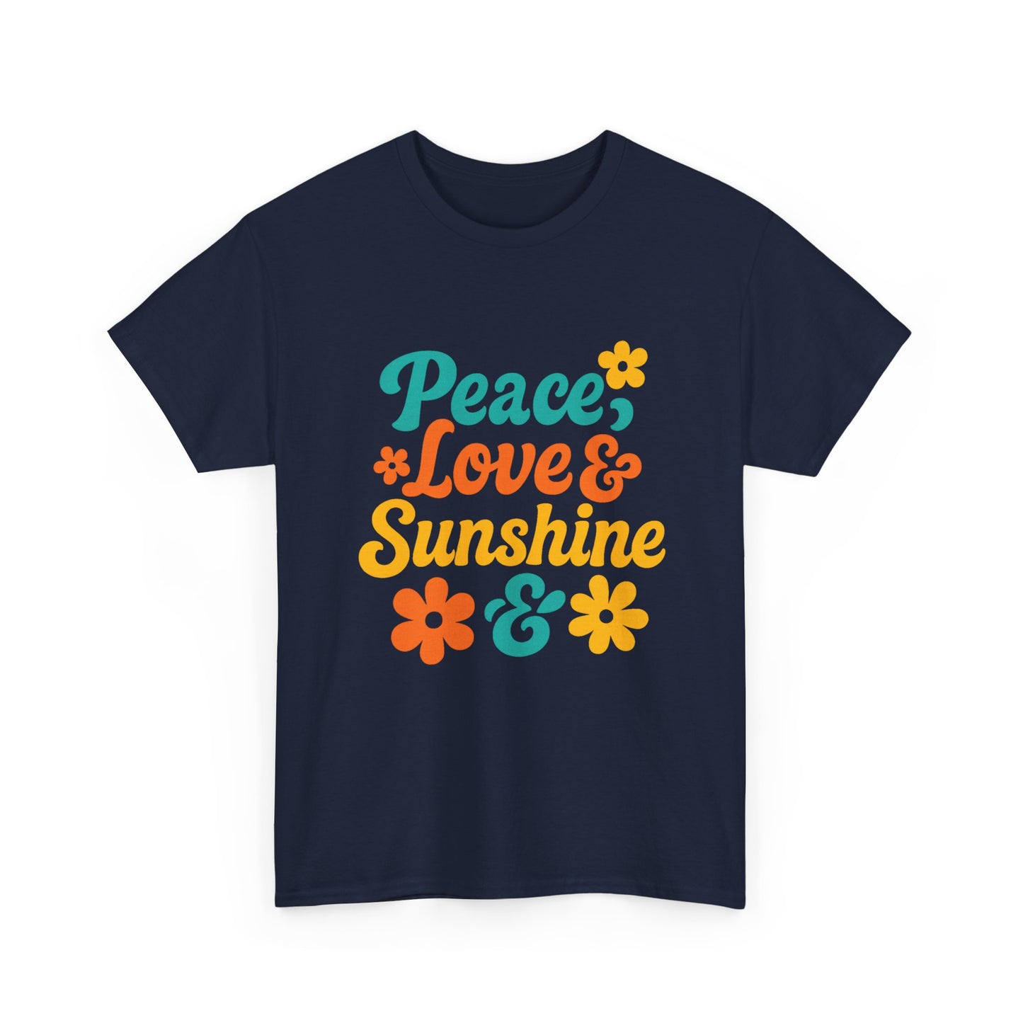 Retro Peace and Love T-Shirt | Flower Power Unisex Tee for Festivals and Everyday Wear | Spring Gift Idea