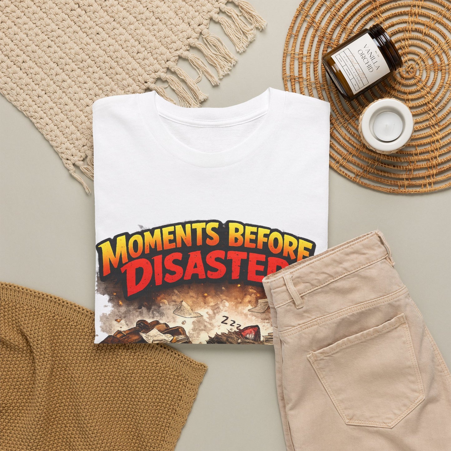 Moments Before Disaster Cat T-Shirt, Funny Cat Lover Tee, Chaos Cat Graphic Shirt, Retro Vintage Cat Tee, Humorous Kitty Gift