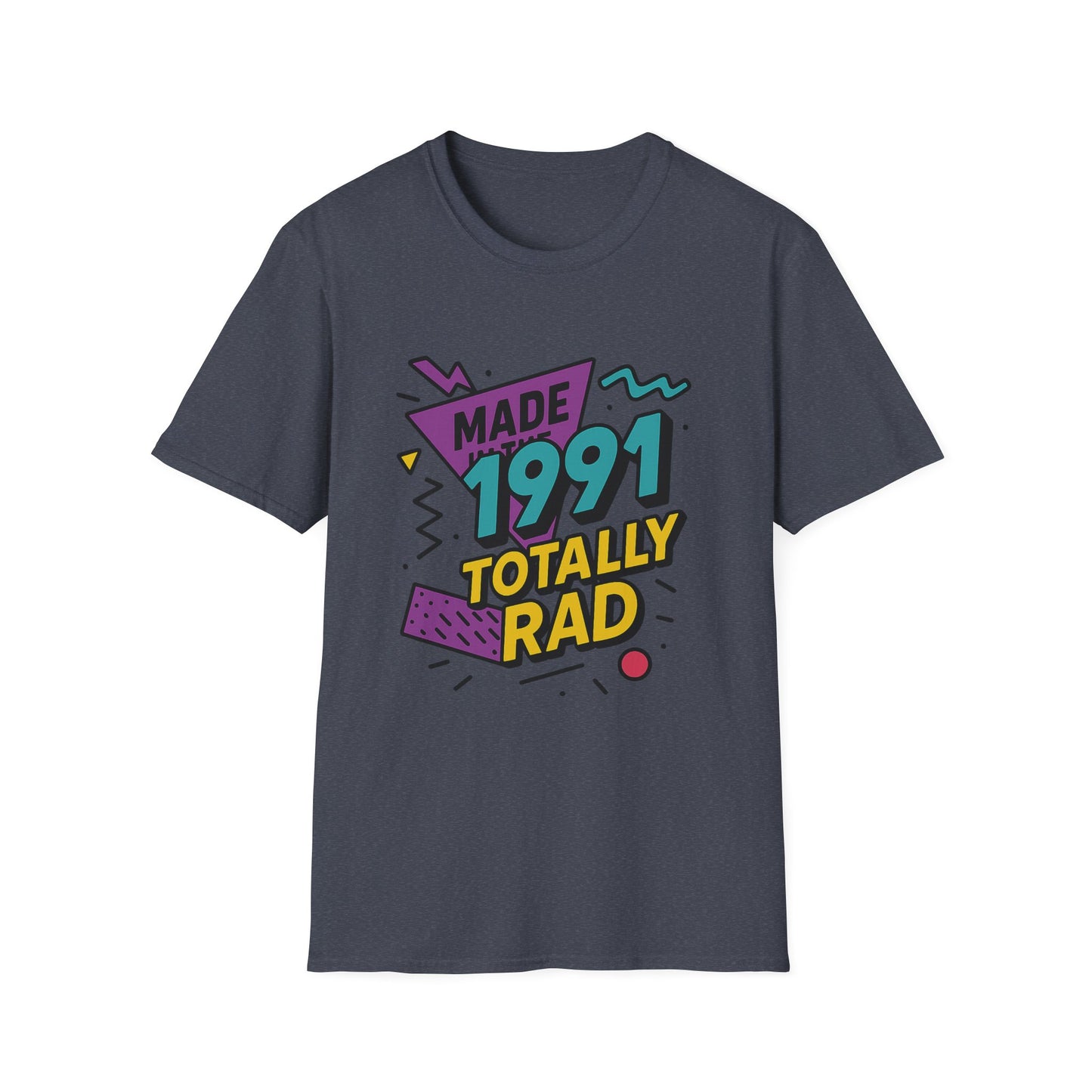 Made in 1991 Totally Rad T-Shirt Retro 90s Birthday Vintage Tee