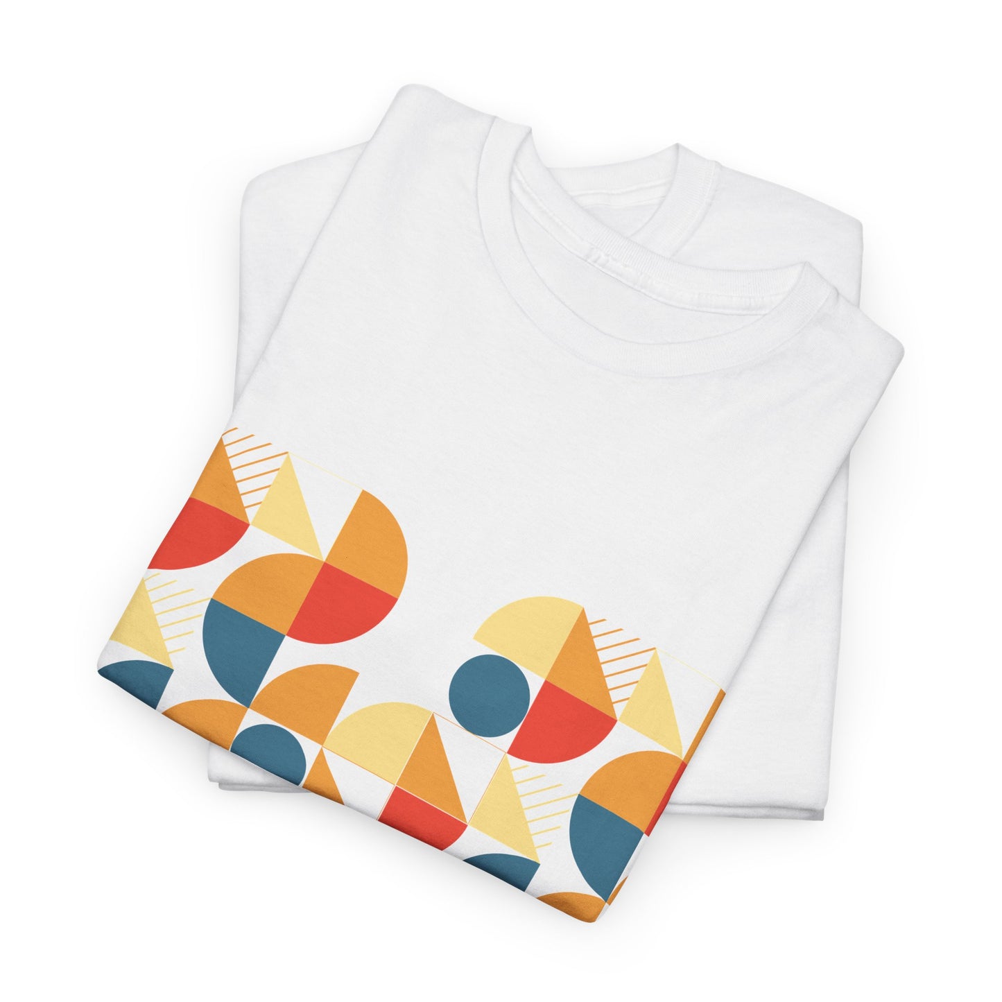 Retro Geometric T-Shirt, Colorful Mid Century Modern Graphic Tee, Abstract Shapes Shirt, Unisex Minimal Art Tee, Hipster Casual Top