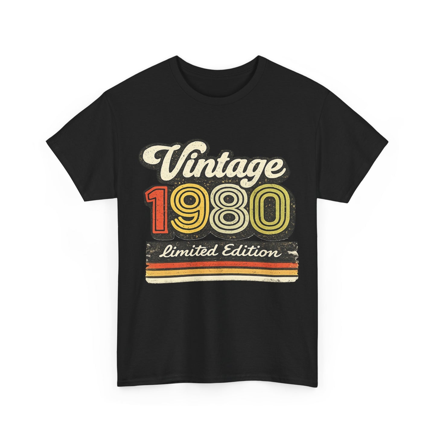 Retro 1980 T-Shirt Born in 1980, Vintage 80s Birthday Shirt, Unisex Graphic Tee Gift
