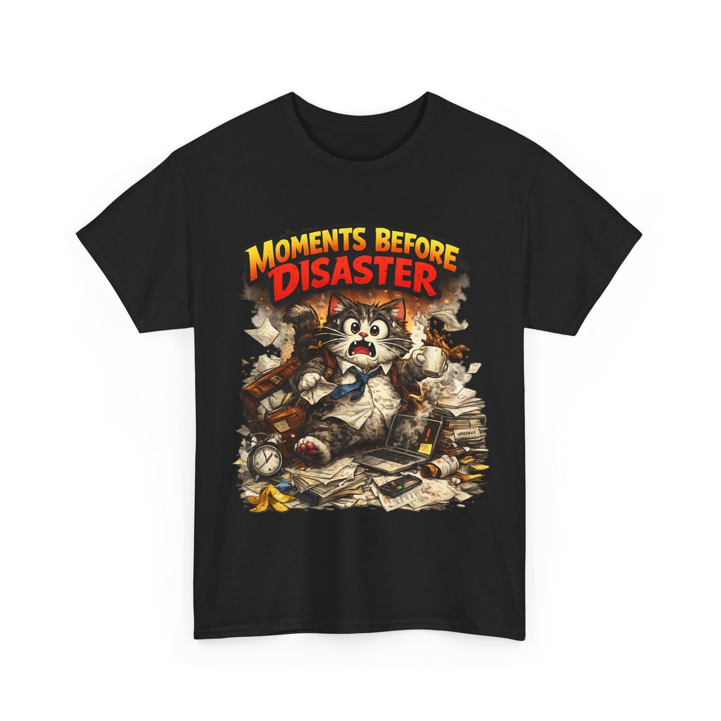 Moments Before Disaster Cat T-Shirt, Funny Cat Graphic Tee, Chaos Animal Shirt, Vintage Cat Tee, Trash Panda Gift