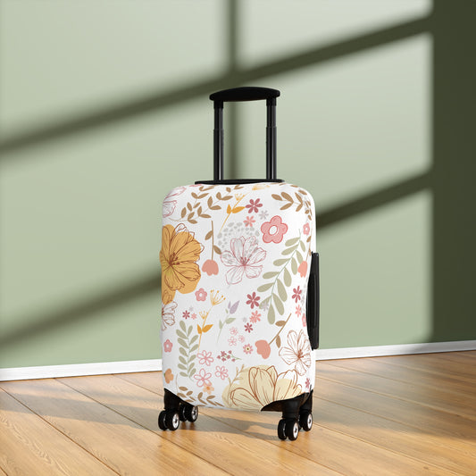 Floral Travel Luggage Cover - Spring Vibes, Suitcase Protector, Unique Travel Gift, Travel Accessories, Flower Pattern