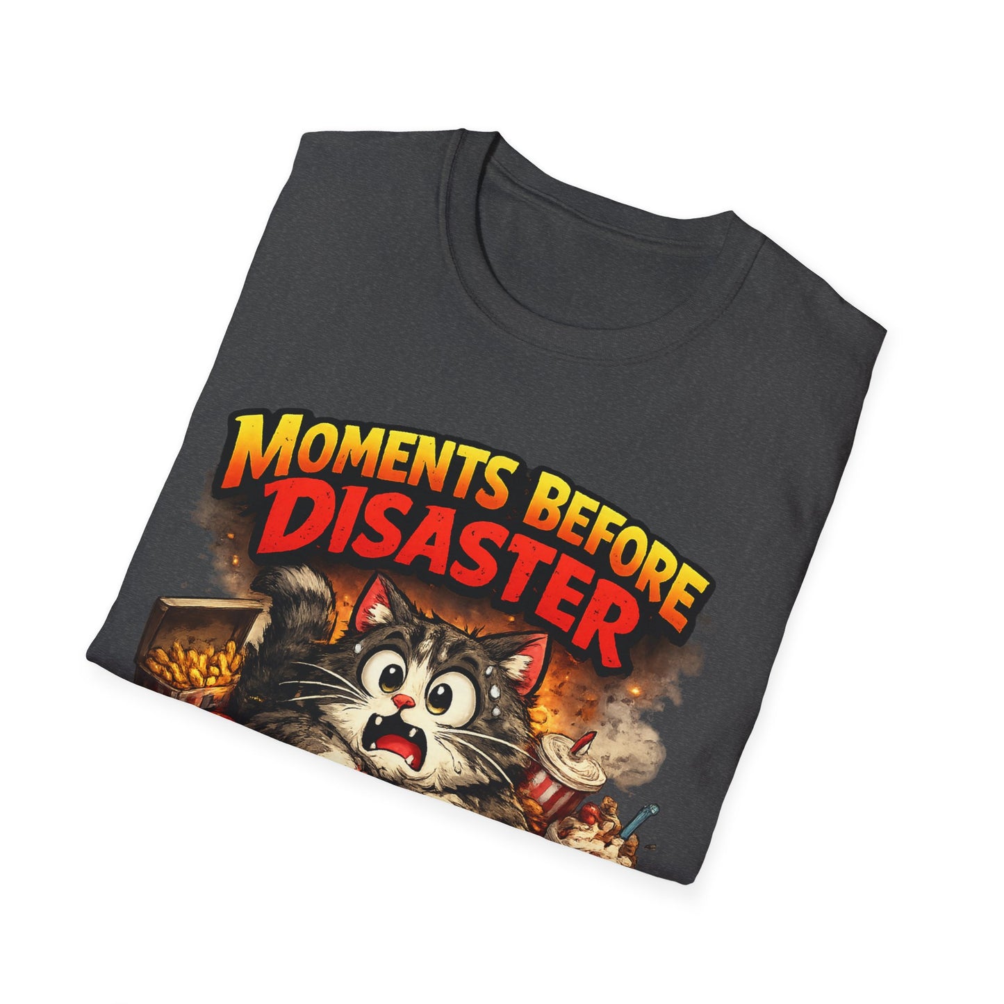 Moments Before Disaster Pet Shirt – Funny Cat | Dog Chaos Tee, Cute Animal Graphic T-Shirt, Vintage Pet Lover Gift