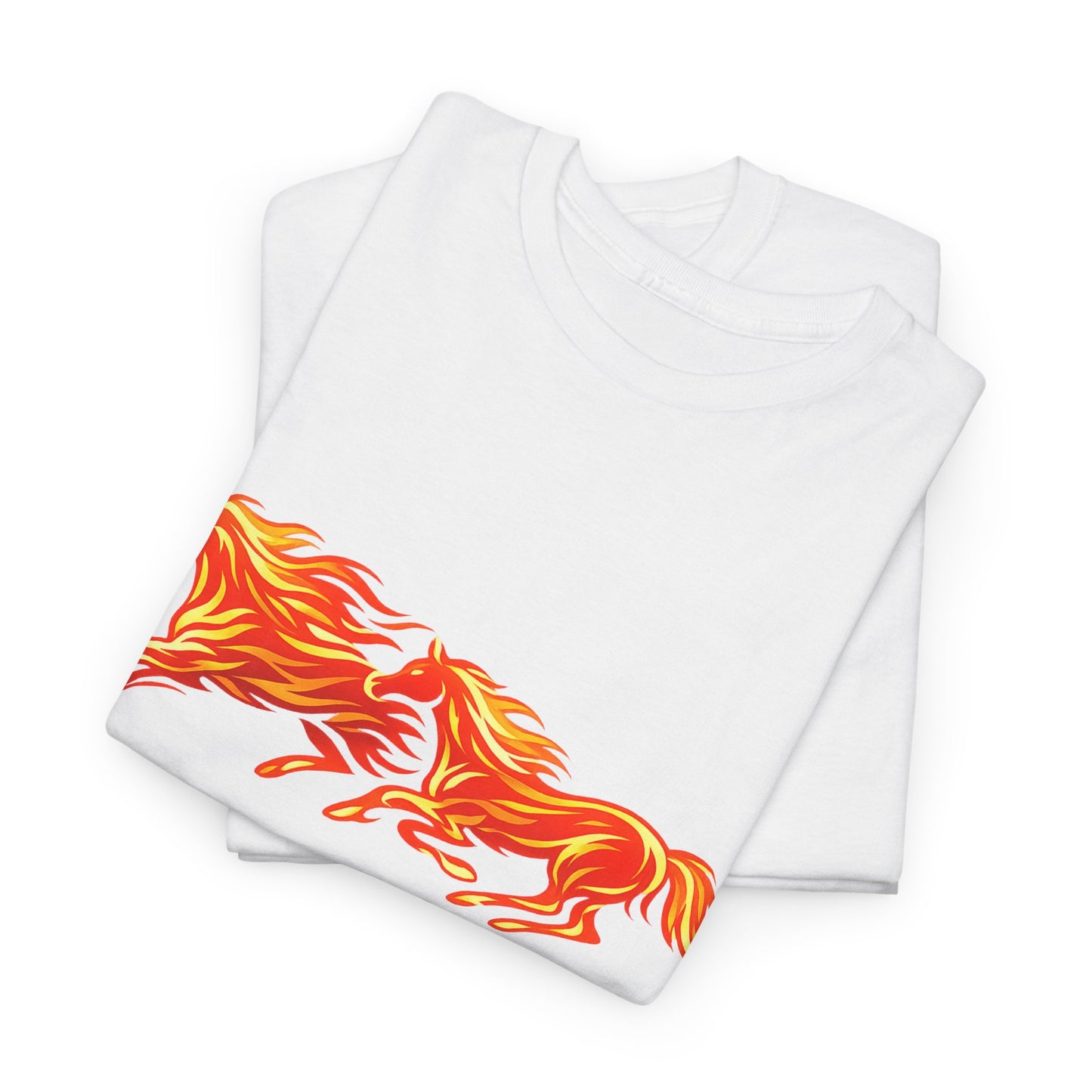 Fiery Running Horse Graphic T-Shirt | Flaming Horse Tee | Equestrian Horse Lover Shirt