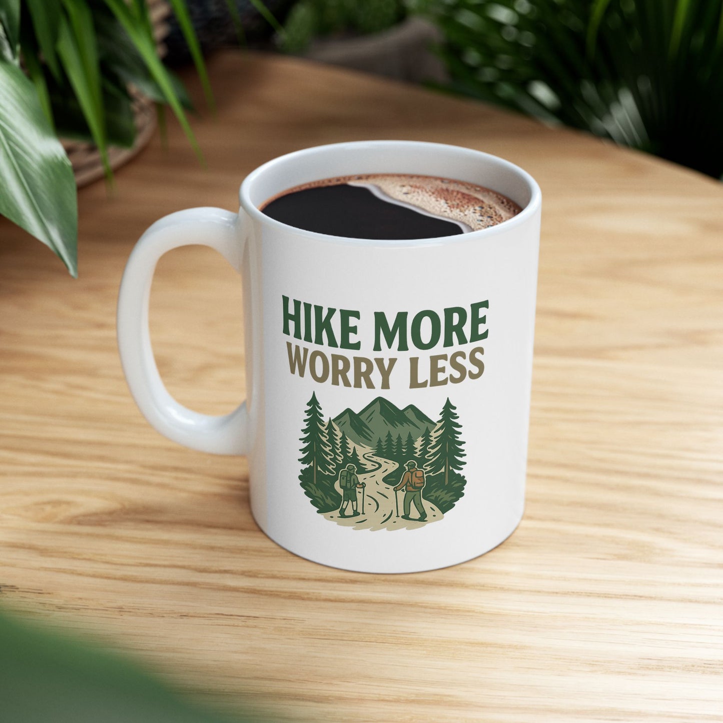 Hiking Adventure Mug Nature Travel Coffee Cup, Eco-Friendly Outdoor Gift