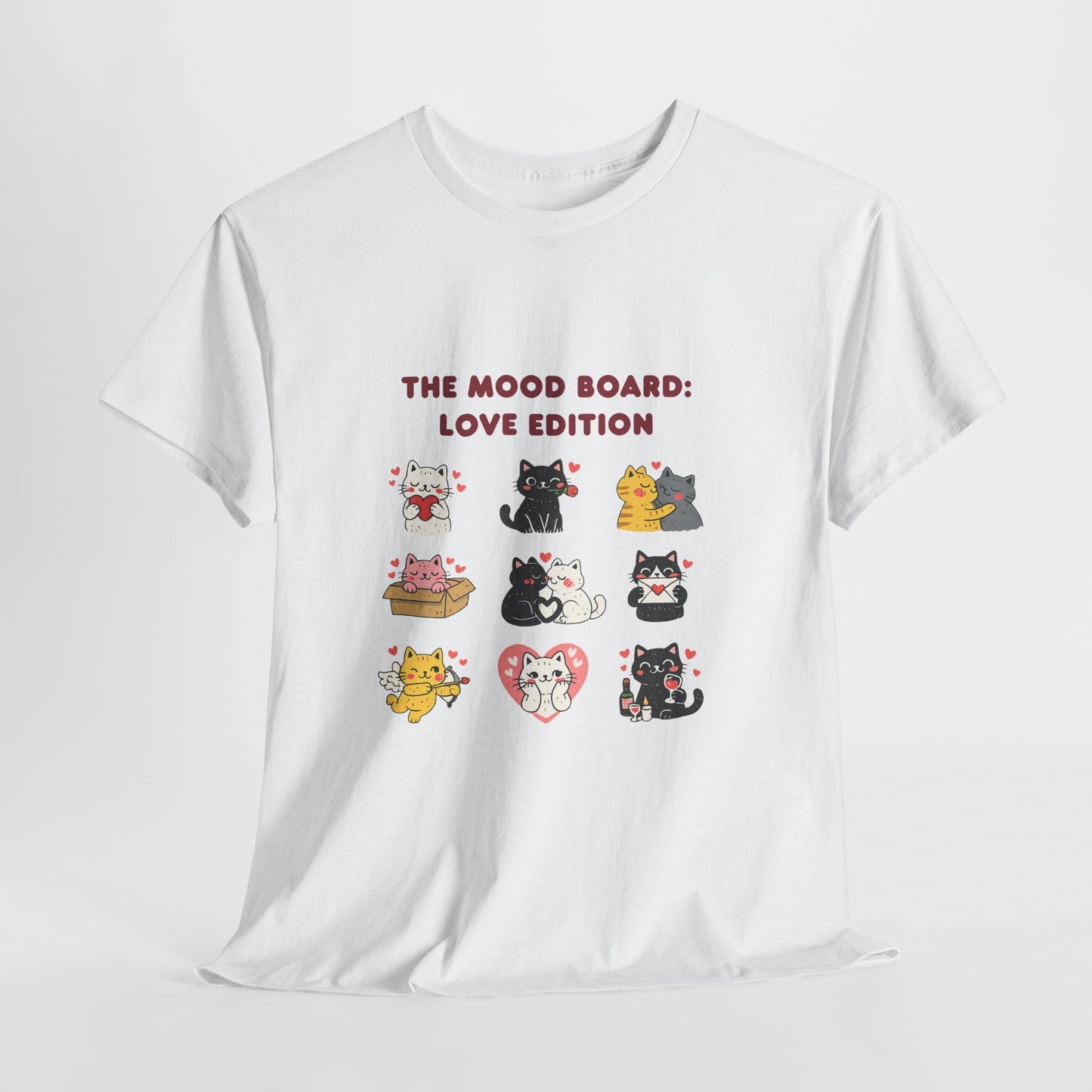 Cute Cat T-Shirt, Funny Cat Lover Shirt, Cat Graphic Tee, Valentine Cat Shirt, Love Cat Gift