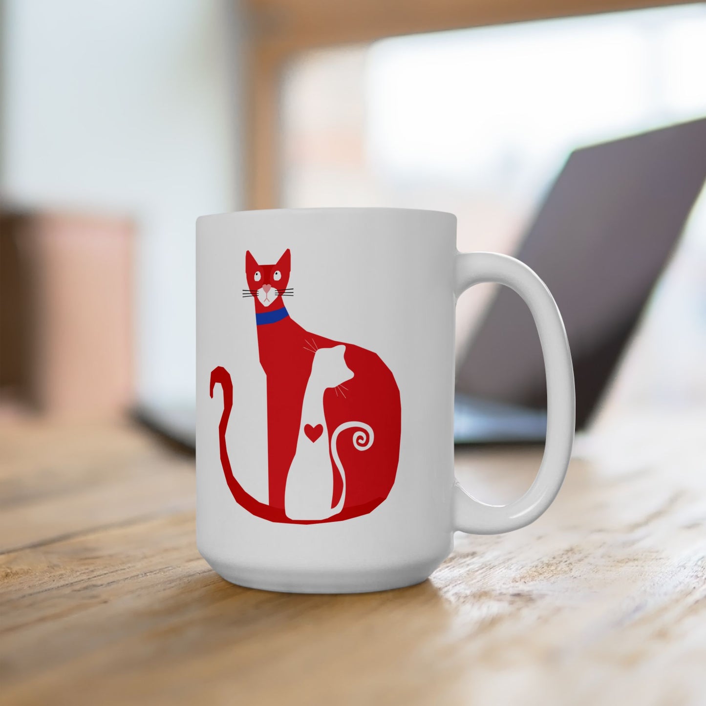 Cute Cat Ceramic Mug | Cat Lover Gift, Coffee & Tea Cup, Pet Owner Present, Cat Themed Home Decor, Gift for Her