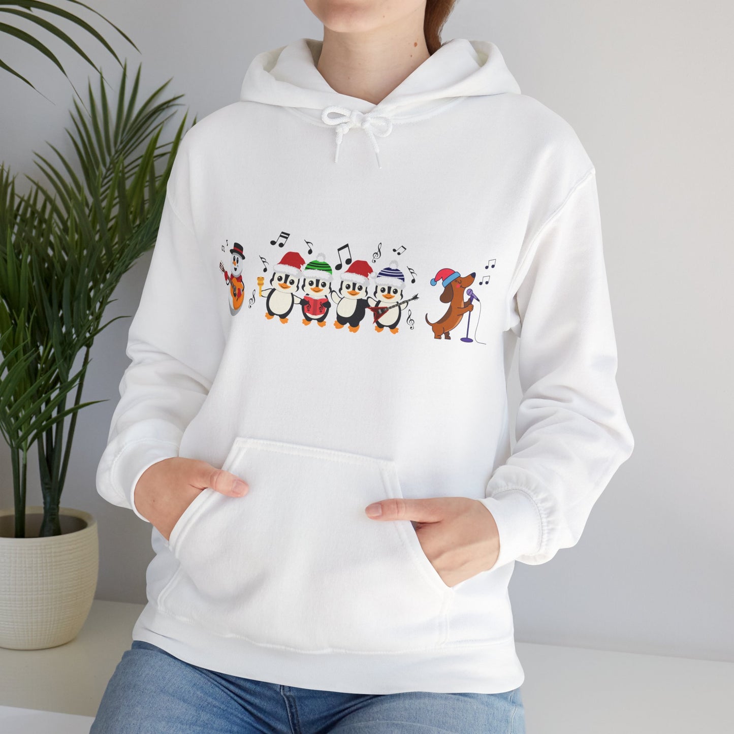 Singing Penguins Christmas Hoodie – Cute Holiday Choir Sweatshirt