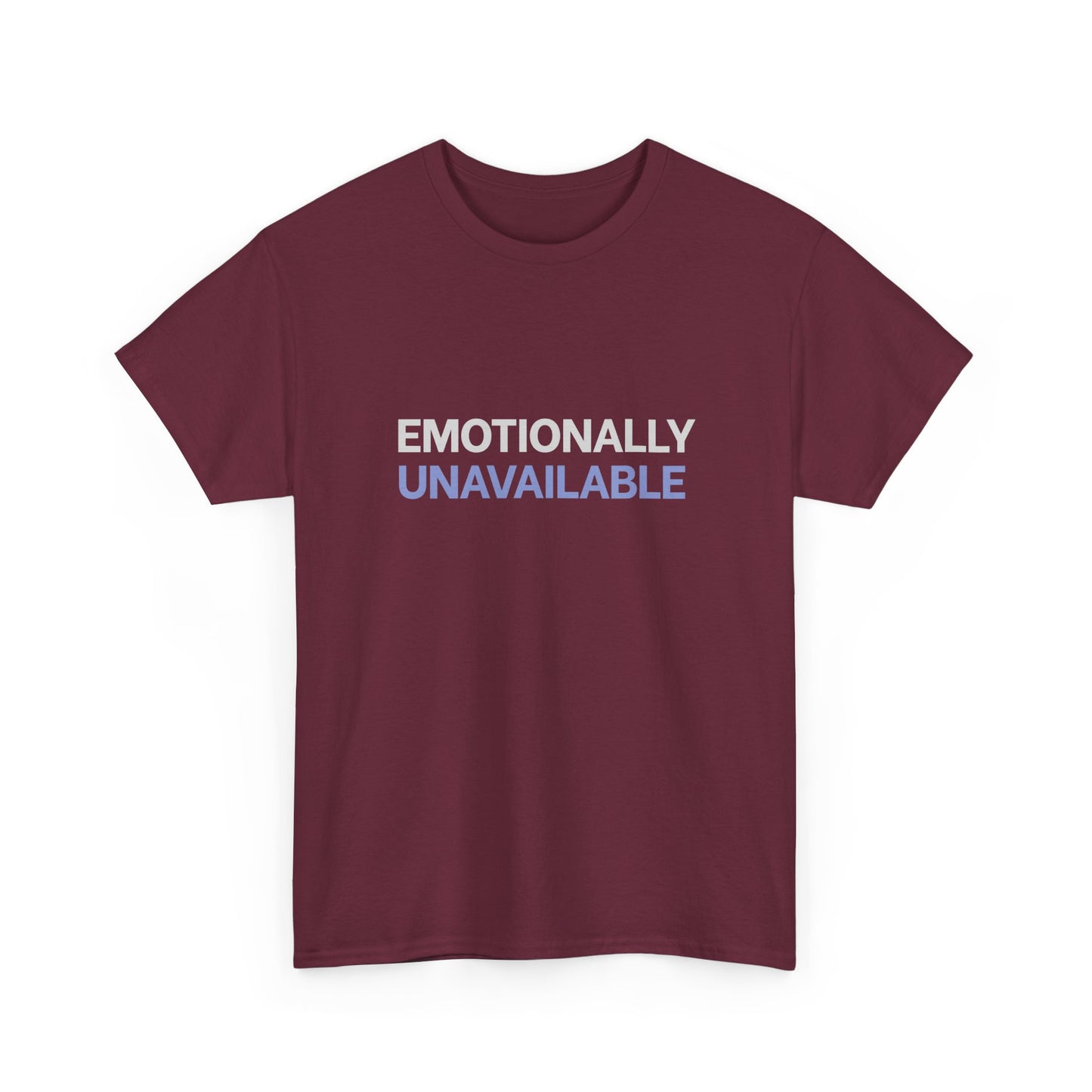 Emotionally Unavailable T-Shirt | Minimal Sarcastic Graphic Tee | Pastel Heart Shirt