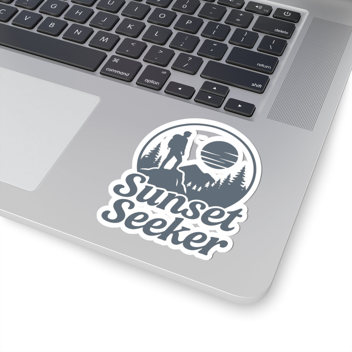 Sunset Seeker Vinyl Sticker | Nature Travel Adventure Decal | Kiss-Cut Waterproof Sticker for Laptops & Water Bottles