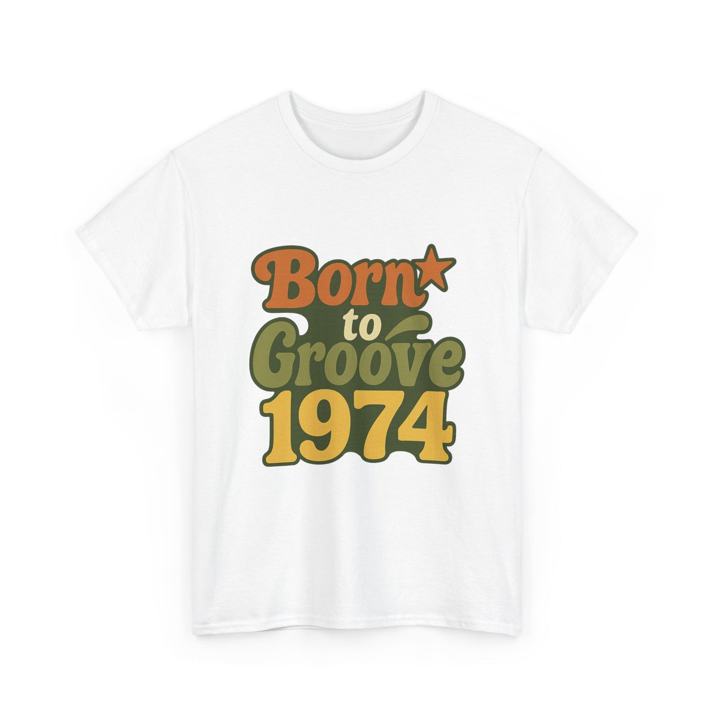 Retro Vibe T-Shirt Born to Vibe 1974 Cotton Tee, Unisex Vintage Shirt, 70s Style Top, Birthday Gift, Casual Everyday Apparel