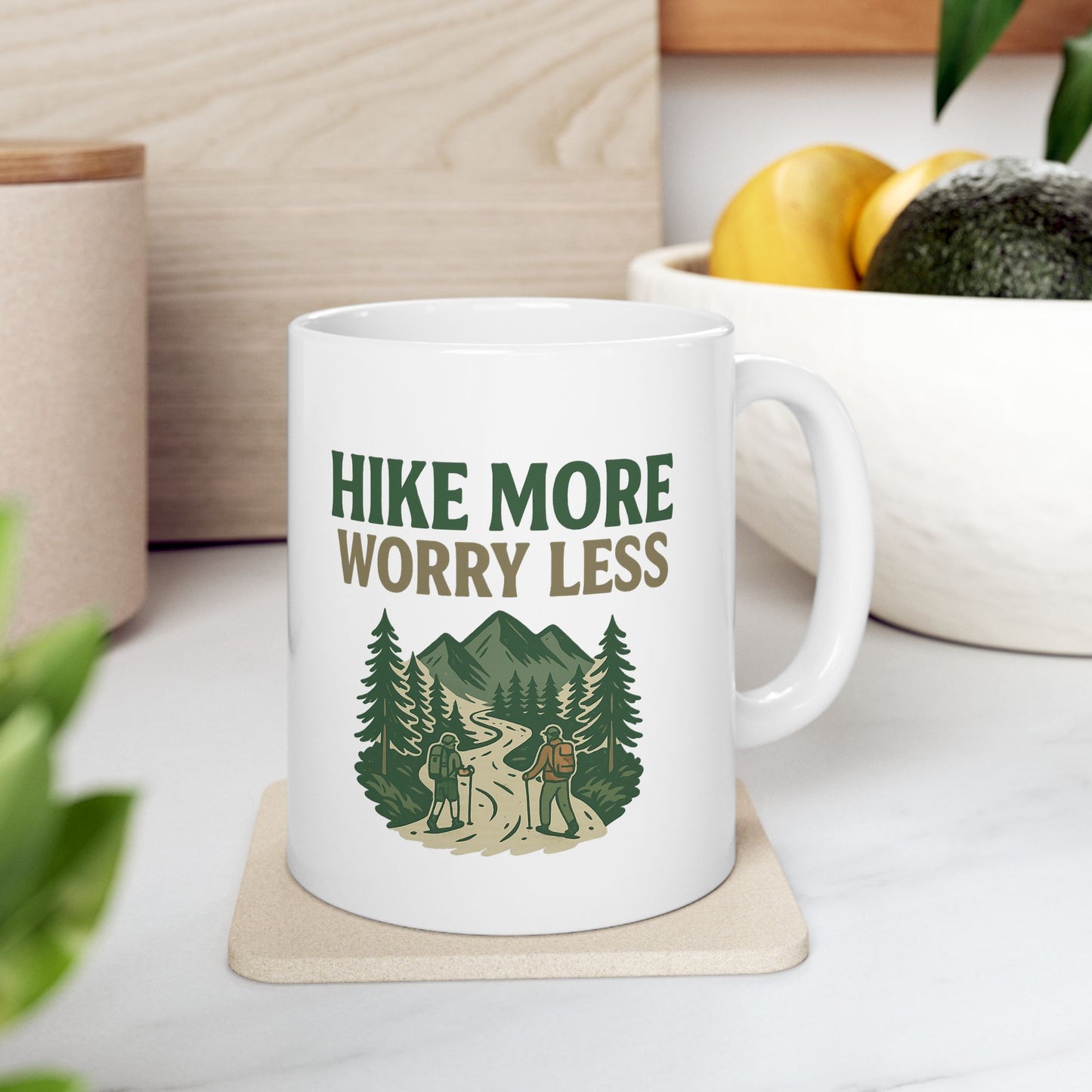 Hiking Adventure Mug Nature Travel Coffee Cup, Eco-Friendly Outdoor Gift