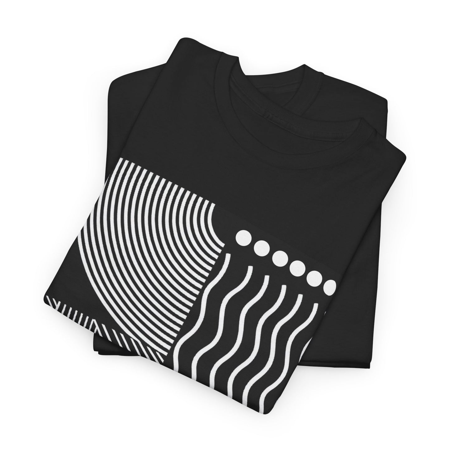 Abstract Geometric Graphic T-Shirt | Minimalist Monochrome Art Tee | Modern Black Unisex Shirt