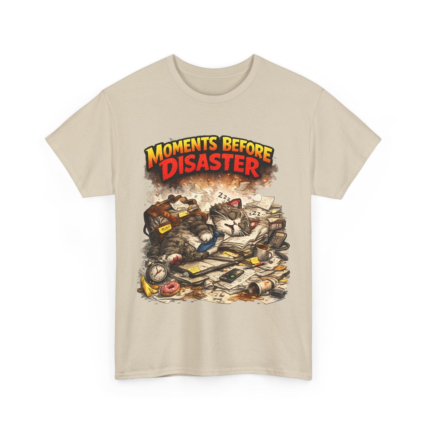 Moments Before Disaster Cat T-Shirt, Funny Cat Lover Tee, Chaos Cat Graphic Shirt, Retro Vintage Cat Tee, Humorous Kitty Gift