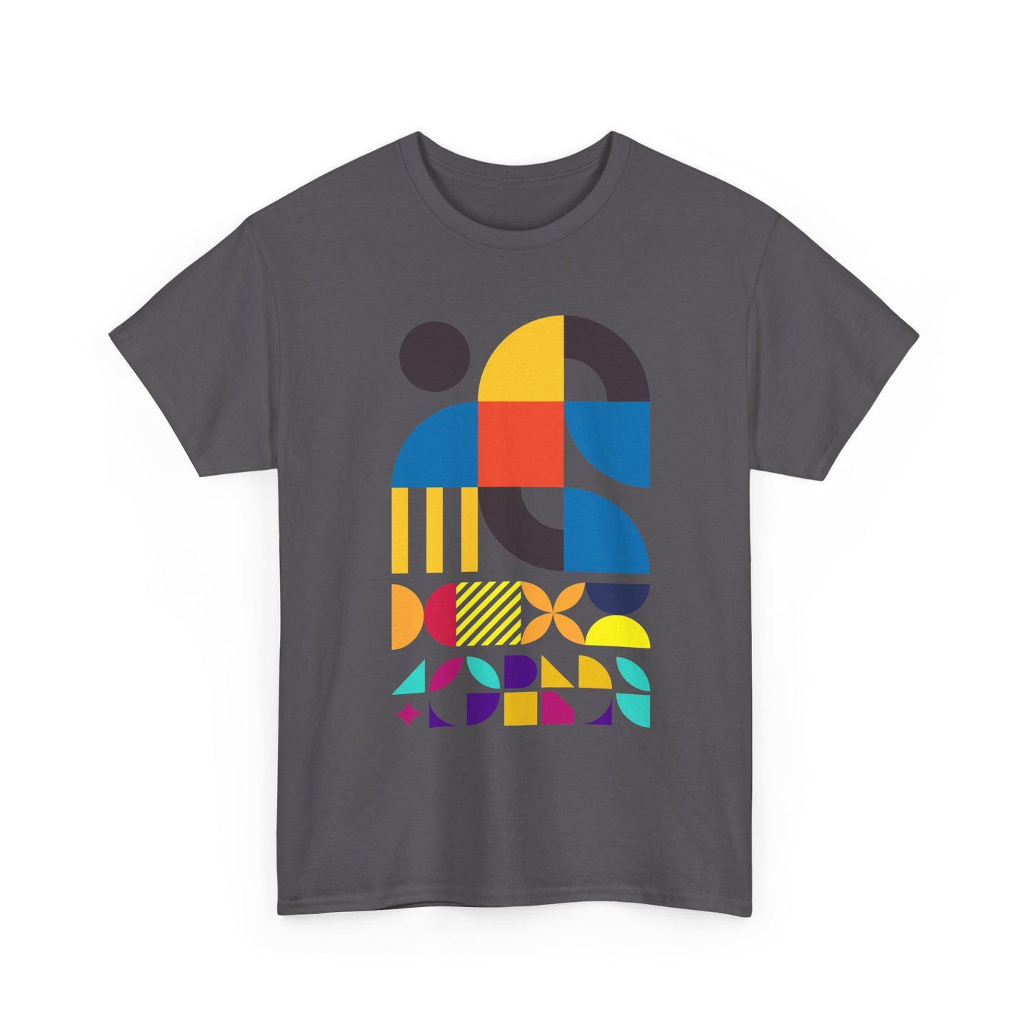 Abstract Geometric Shapes T-Shirt, Mid Century Modern Graphic Tee, Colorful Retro Pattern Shirt, Minimalist Art Unisex Tee, Modern Design Top
