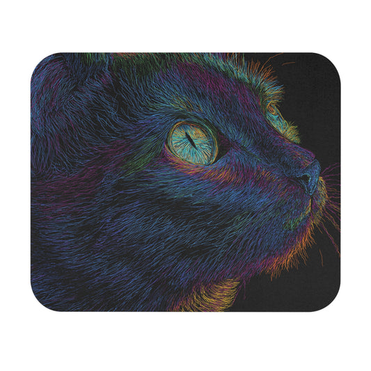 Colorful Cat Art Mouse Pad – Vibrant Desk Accessory for Cat Lovers | Unique Gift for Pet Owners, Home Office Decor