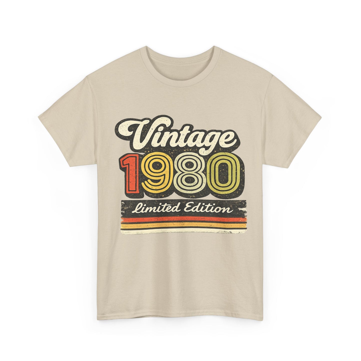Retro 1980 T-Shirt Born in 1980, Vintage 80s Birthday Shirt, Unisex Graphic Tee Gift