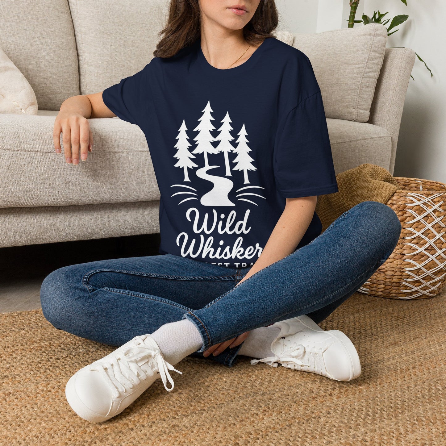 Wild Whiskers Forest Trails T-Shirt, Hiking Shirt, Nature Lover Tee, Camping Graphic Tee, Outdoor Adventure Unisex Shirt