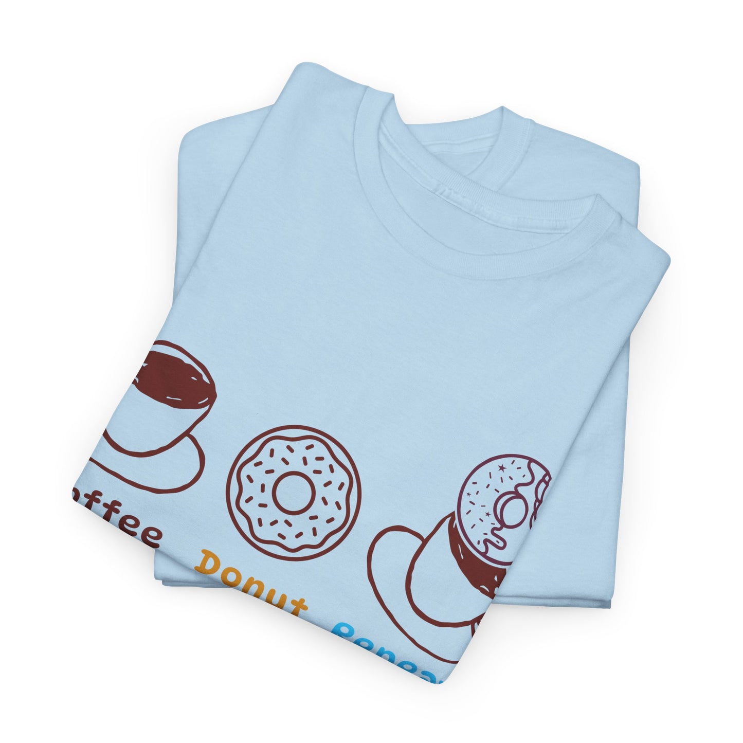 Coffee Donut Repeat T-Shirt | Cute Coffee & Donut Graphic Tee, Minimalist Breakfast Lover Shirt, Cozy Café Unisex Tee