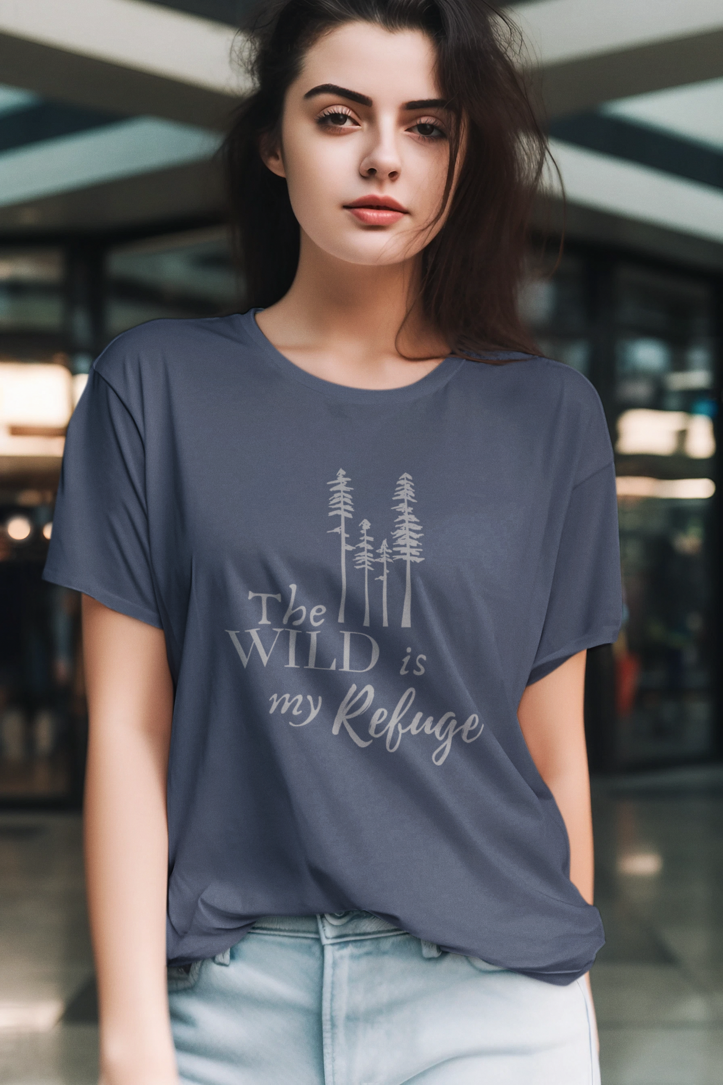 Men’s 100% Cotton Tee – The Wild Is My Refuge | Lightweight, Nature-Inspired Style