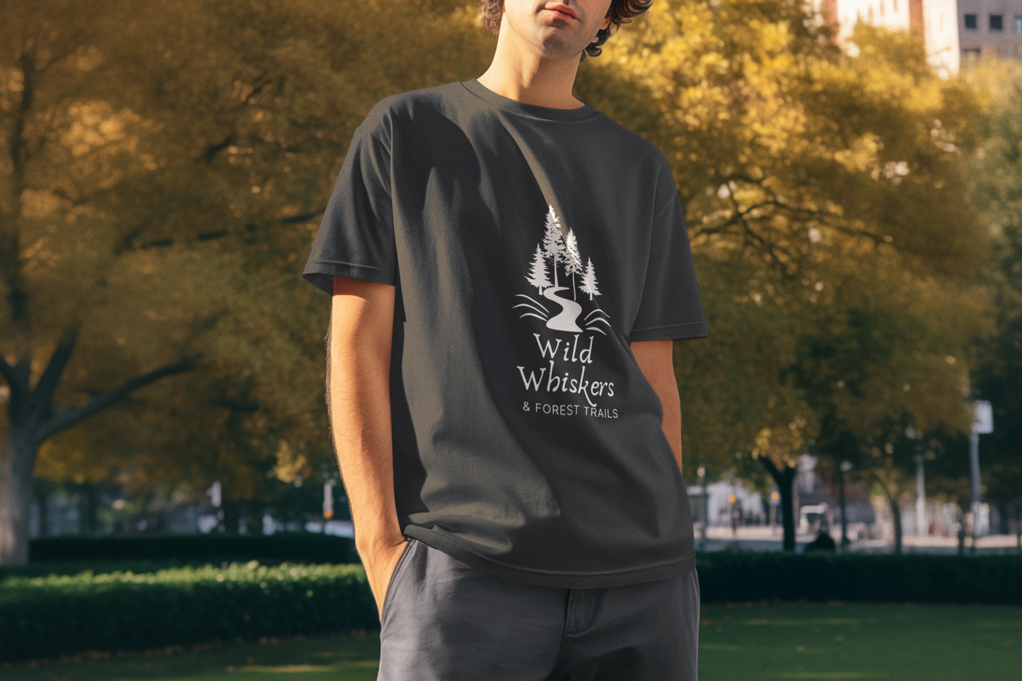 Wild Whiskers & Forest Trails T-Shirt – Lightweight Unisex Soft style Tee for Nature Lovers