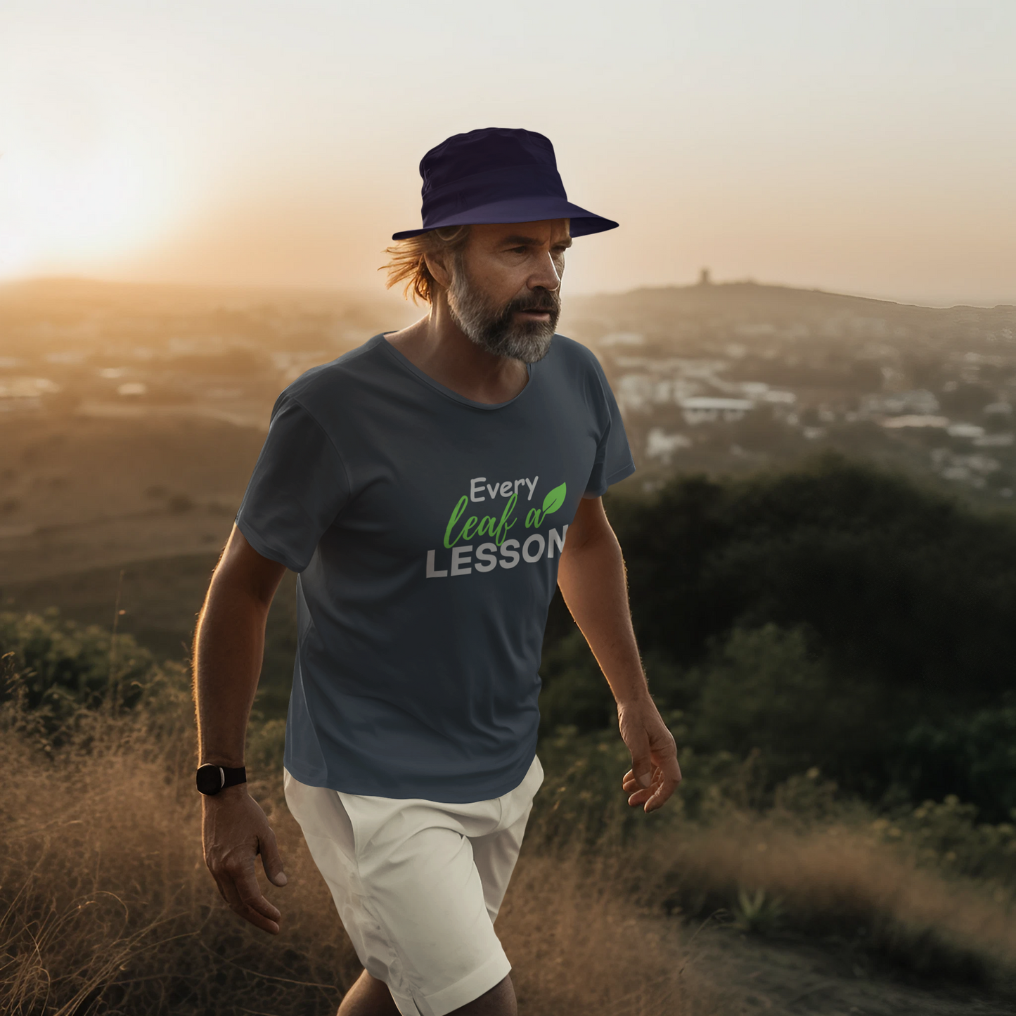 Unisex Nature Tee – Every Leaf a Lesson | Softstyle Shirt with Twill Shoulders & Ribbed Collar