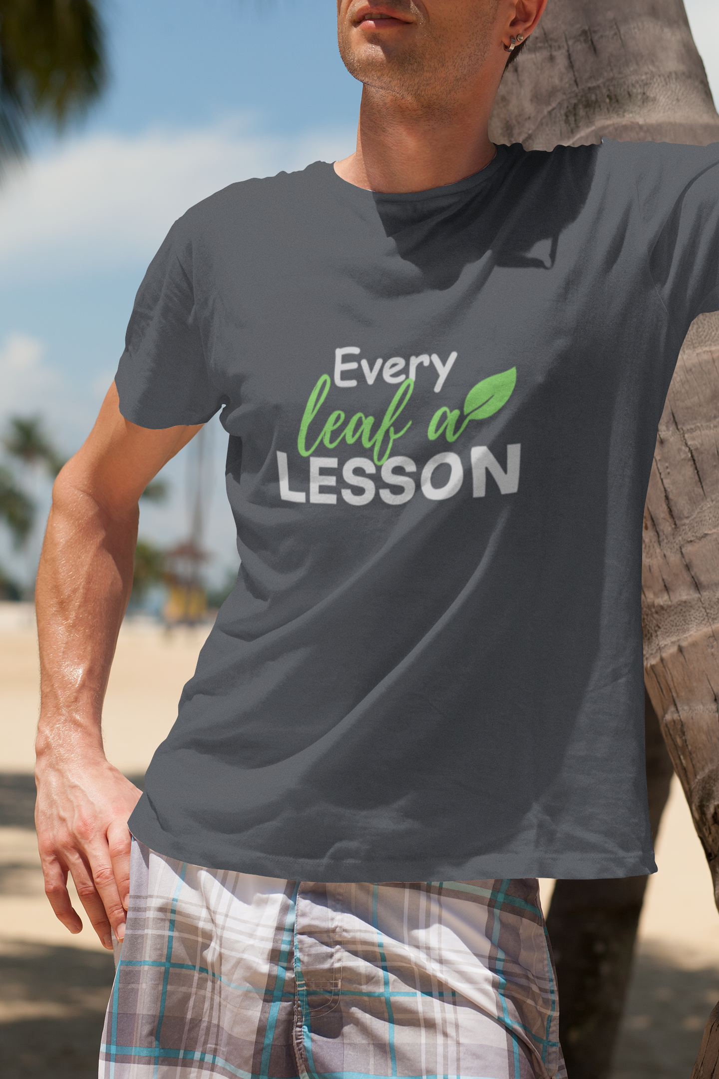 Unisex Nature Tee – Every Leaf a Lesson | Softstyle Shirt with Twill Shoulders & Ribbed Collar