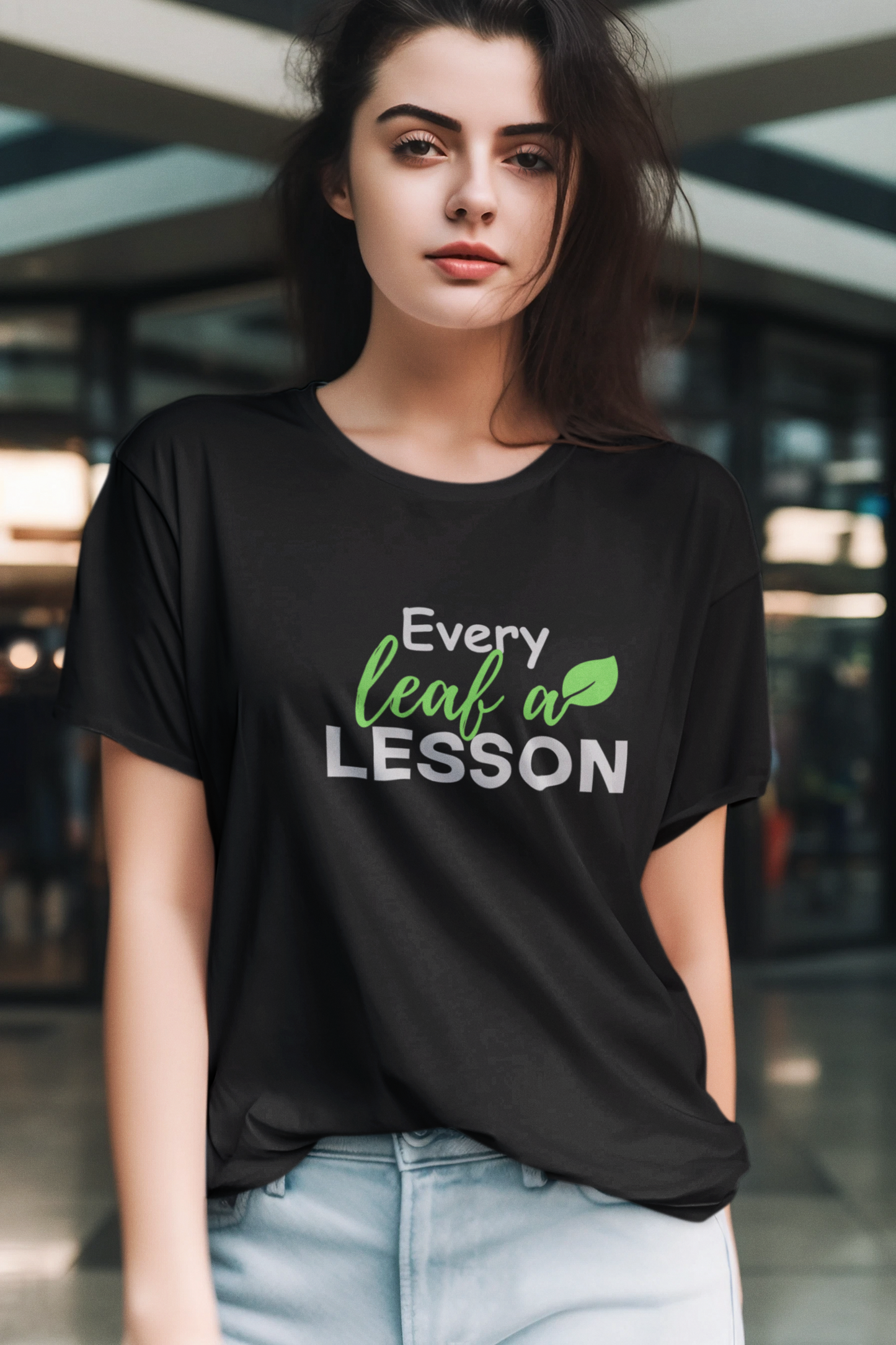 Unisex Nature Tee – Every Leaf a Lesson | Softstyle Shirt with Twill Shoulders & Ribbed Collar