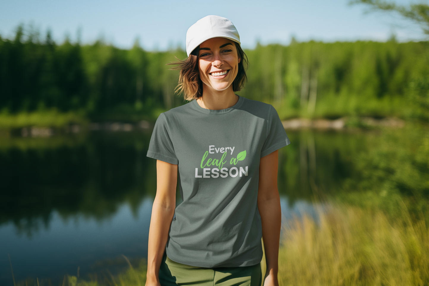 Unisex Nature Tee – Every Leaf a Lesson | Softstyle Shirt with Twill Shoulders & Ribbed Collar