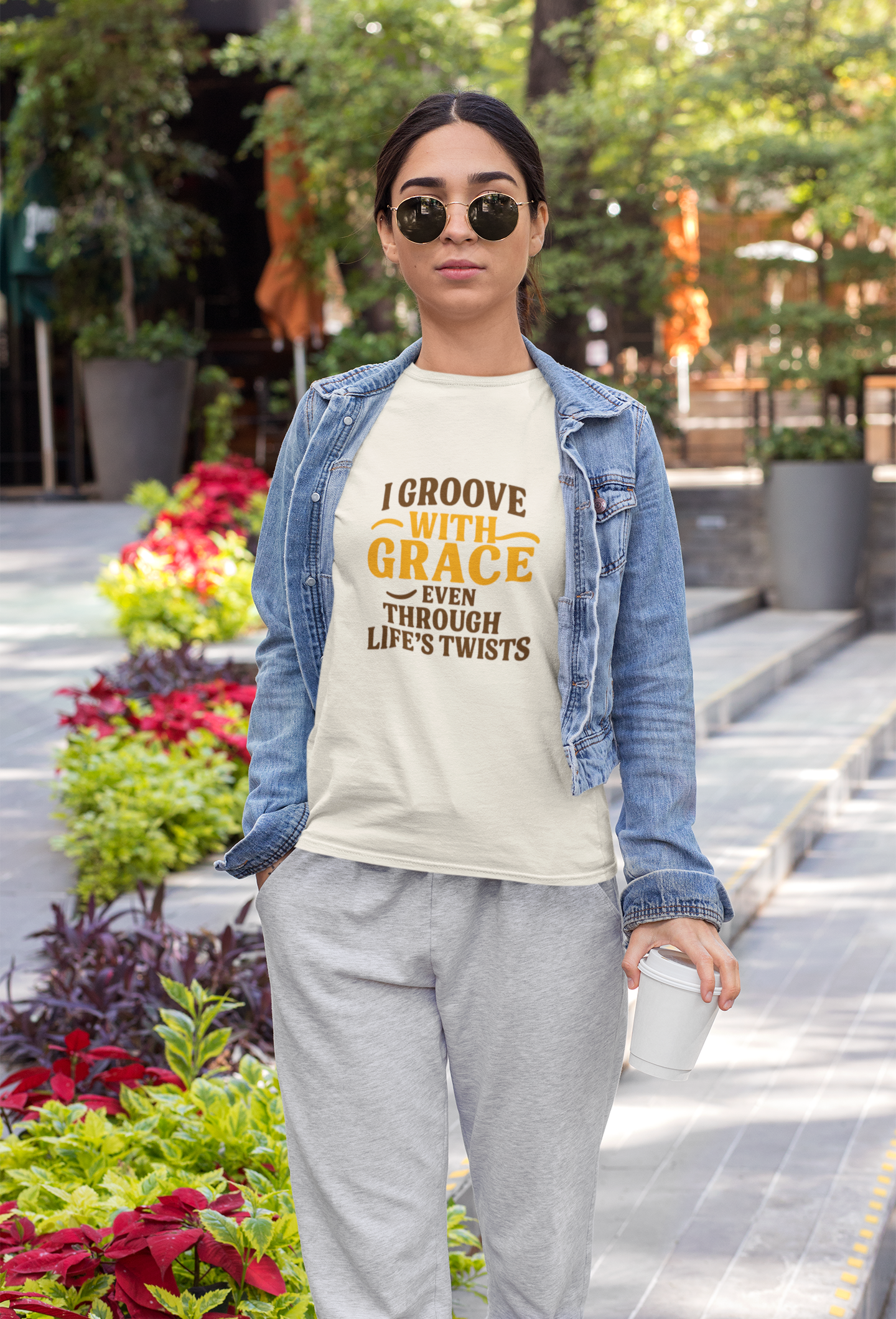 Groovy Inspirational T-shirt - Unisex Garment-Dyed Tee for Relaxation, Gift for Friends, Casual Wear, Motivational Fashion, Life's Twists