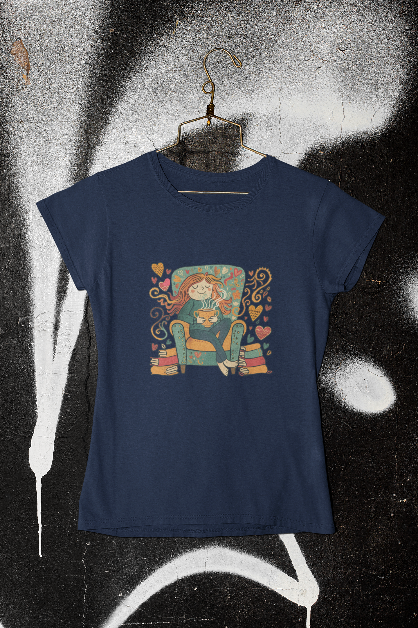 Coffee & Relax Women's T-Shirt Soft Cotton Tee for Moms, Casual Everyday Wear, Gift for Her, Relaxed Fit Shirt