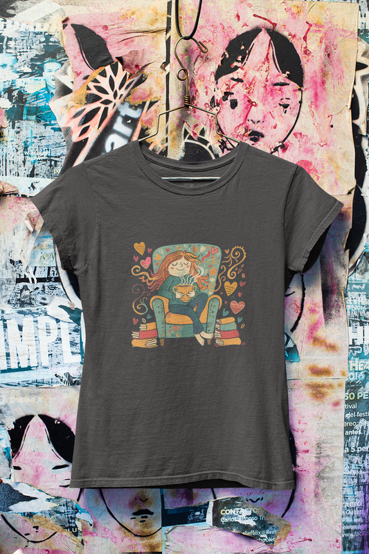 Coffee & Relax Women's T-Shirt Soft Cotton Tee for Moms, Casual Everyday Wear, Gift for Her, Relaxed Fit Shirt