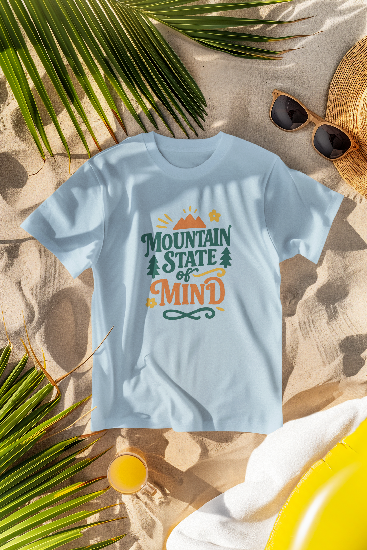 Mountain State of Mind Tee, Adventure T-Shirt, Nature Lover Gift, Trendy Cotton Shirt, Outdoor Enthusiast Apparel, Summer Outfit